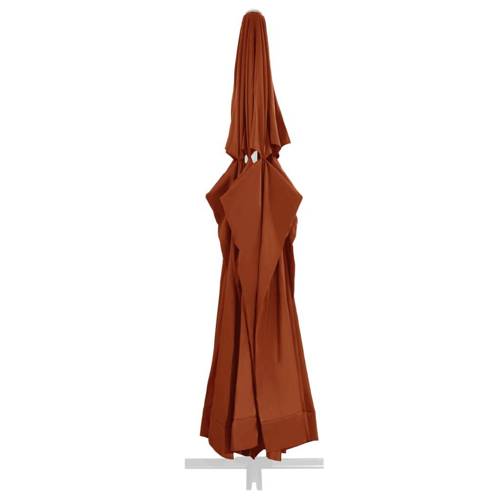vidaXL Ersatzbezug für Sonnenschirm Terracotta-Rot 600 cm