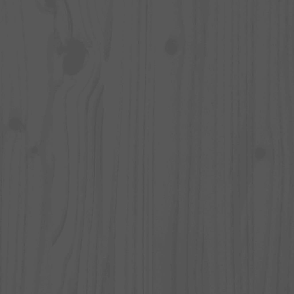 vidaXL Bett-Kopfteil Grau 132x3x81 cm Massivholz Kiefer