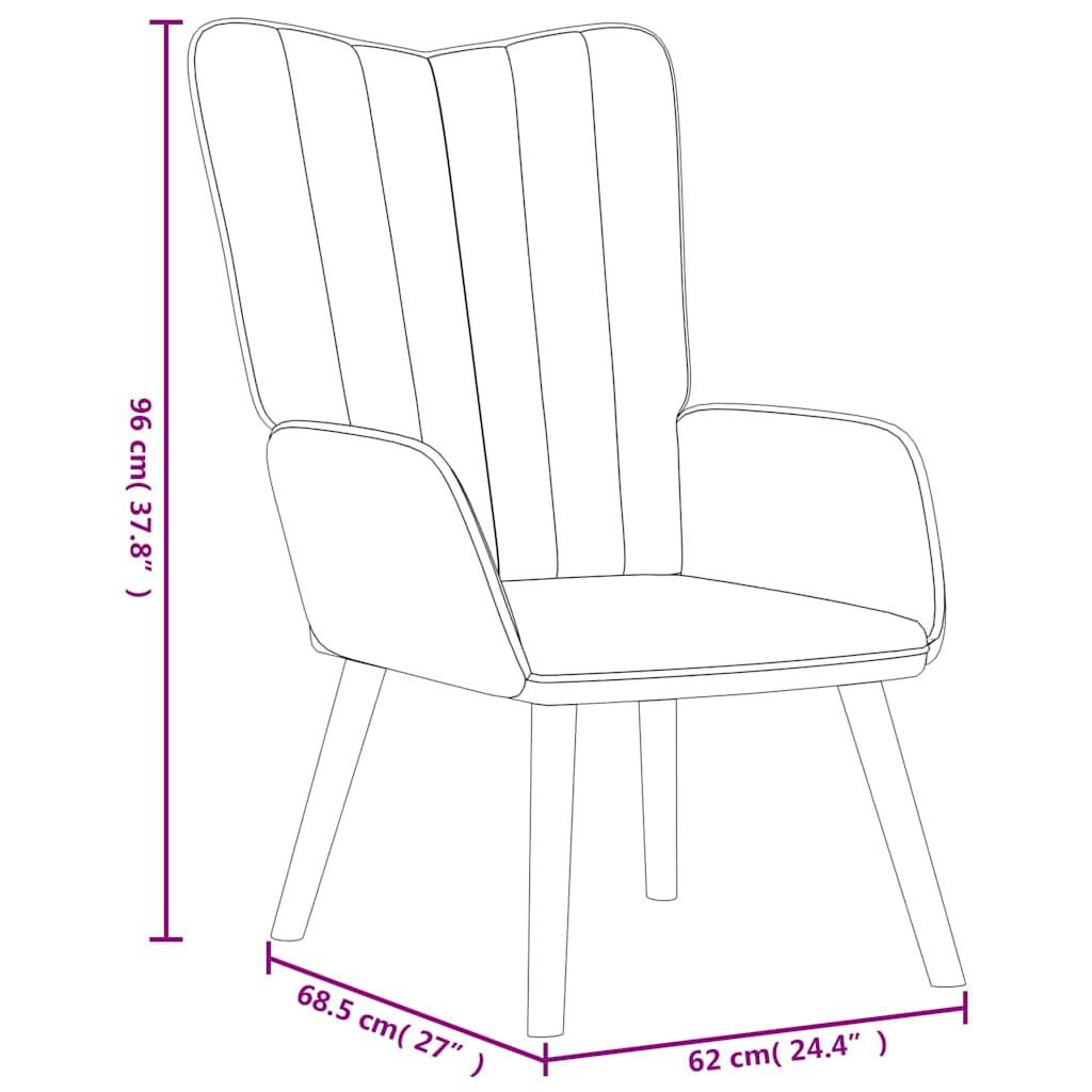vidaXL Relaxsessel mit Hocker Hellgrau Samt