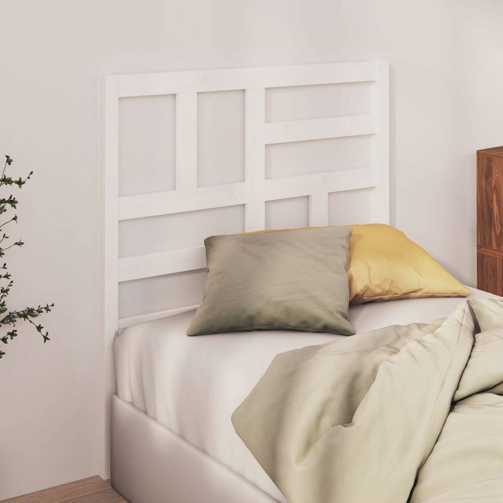 vidaXL Bett-Kopfteil Weiß 81x4x104 cm Massivholz Kiefer