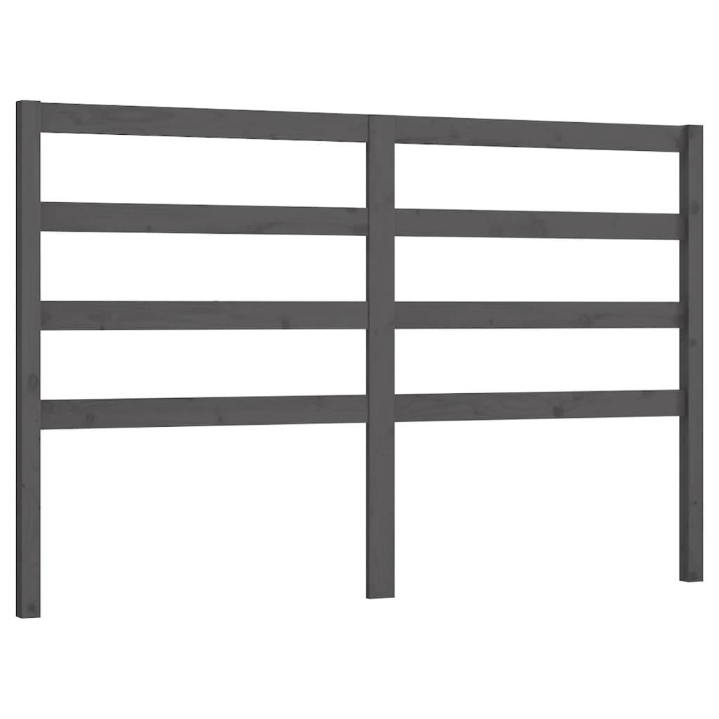 vidaXL Kopfteil Grau 166x4x100 cm Massivholz Kiefer