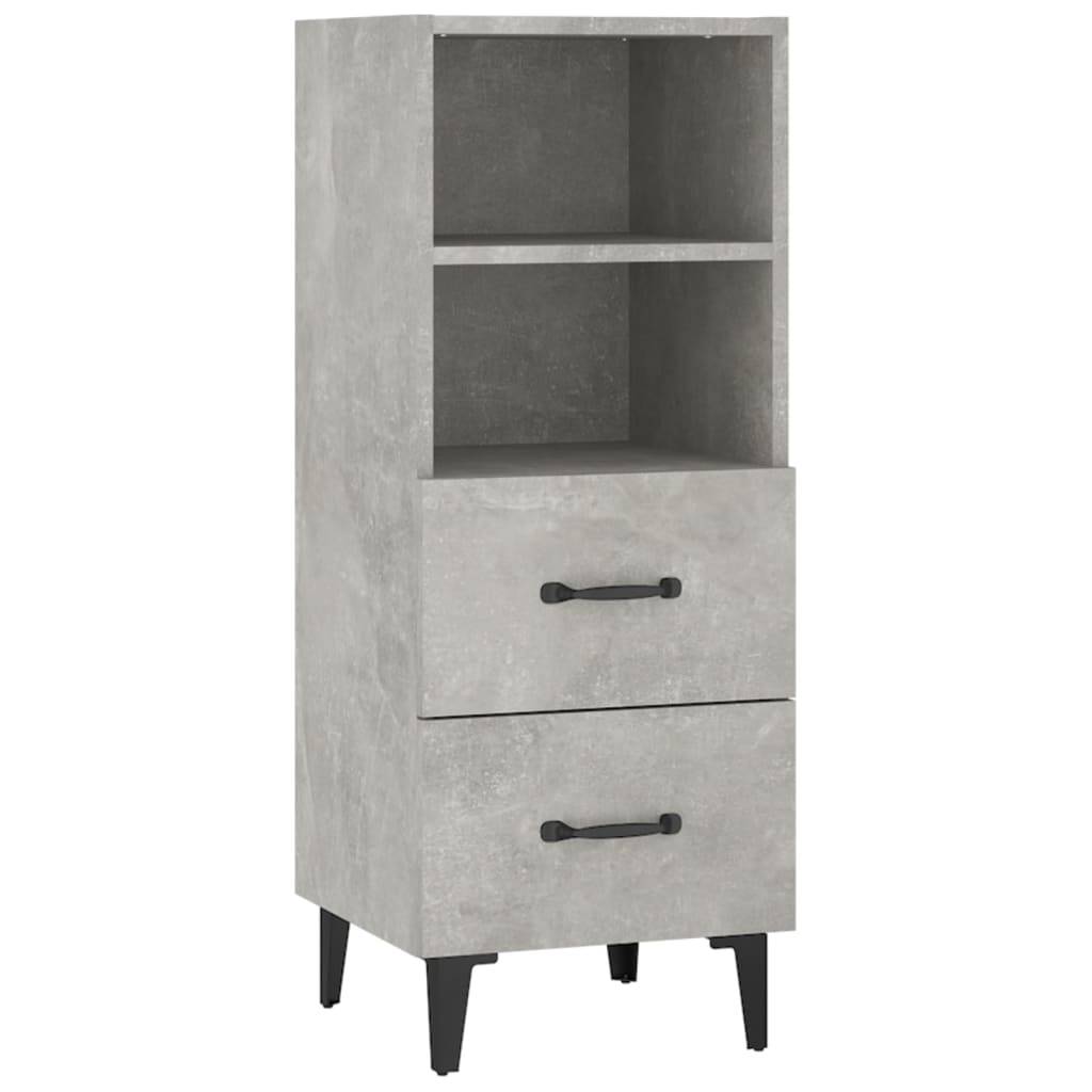 vidaXL Sideboard Betongrau 34,5x34x90 cm Holzwerkstoff