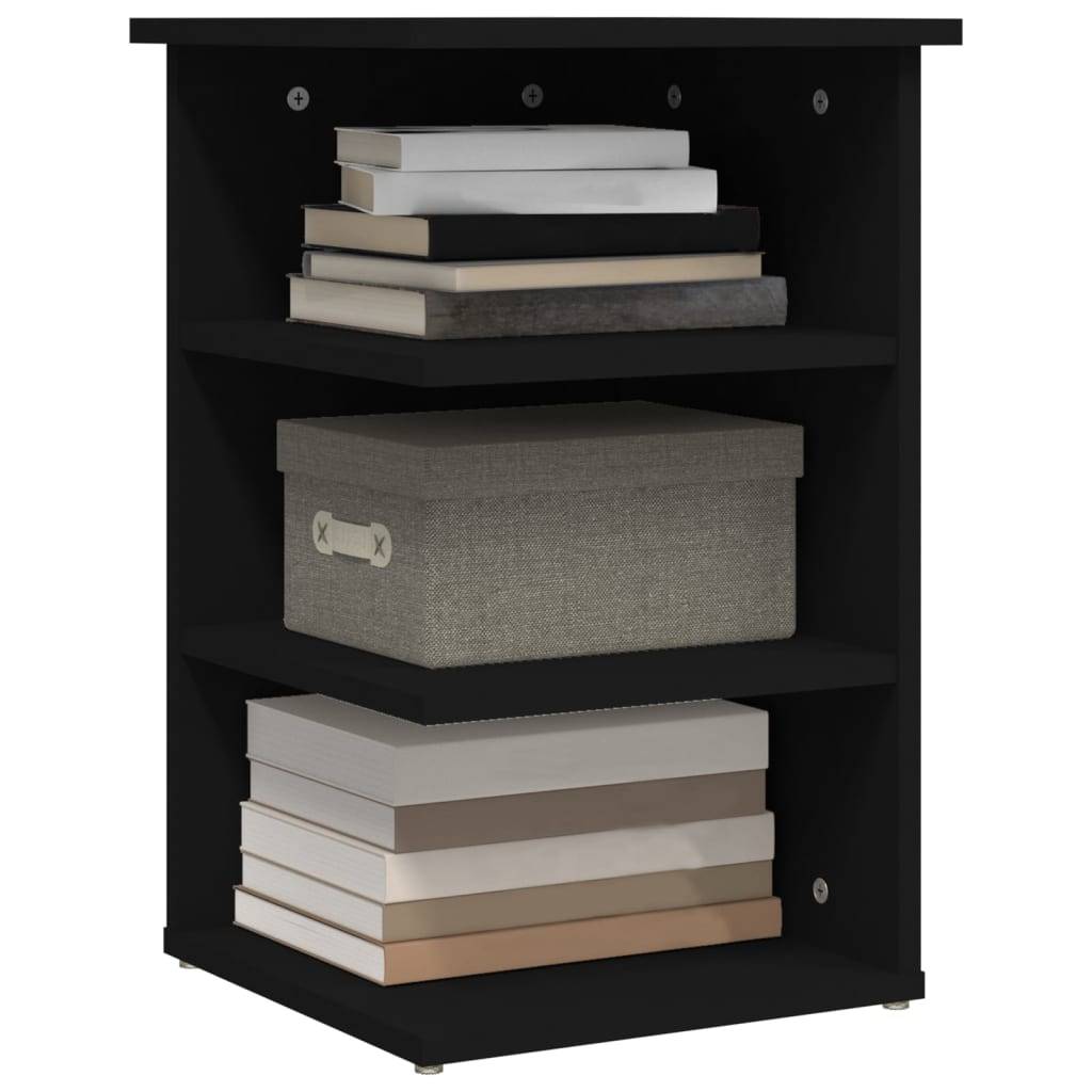 vidaXL Beistellregal Schwarz 35x35x55 cm Holzwerkstoff