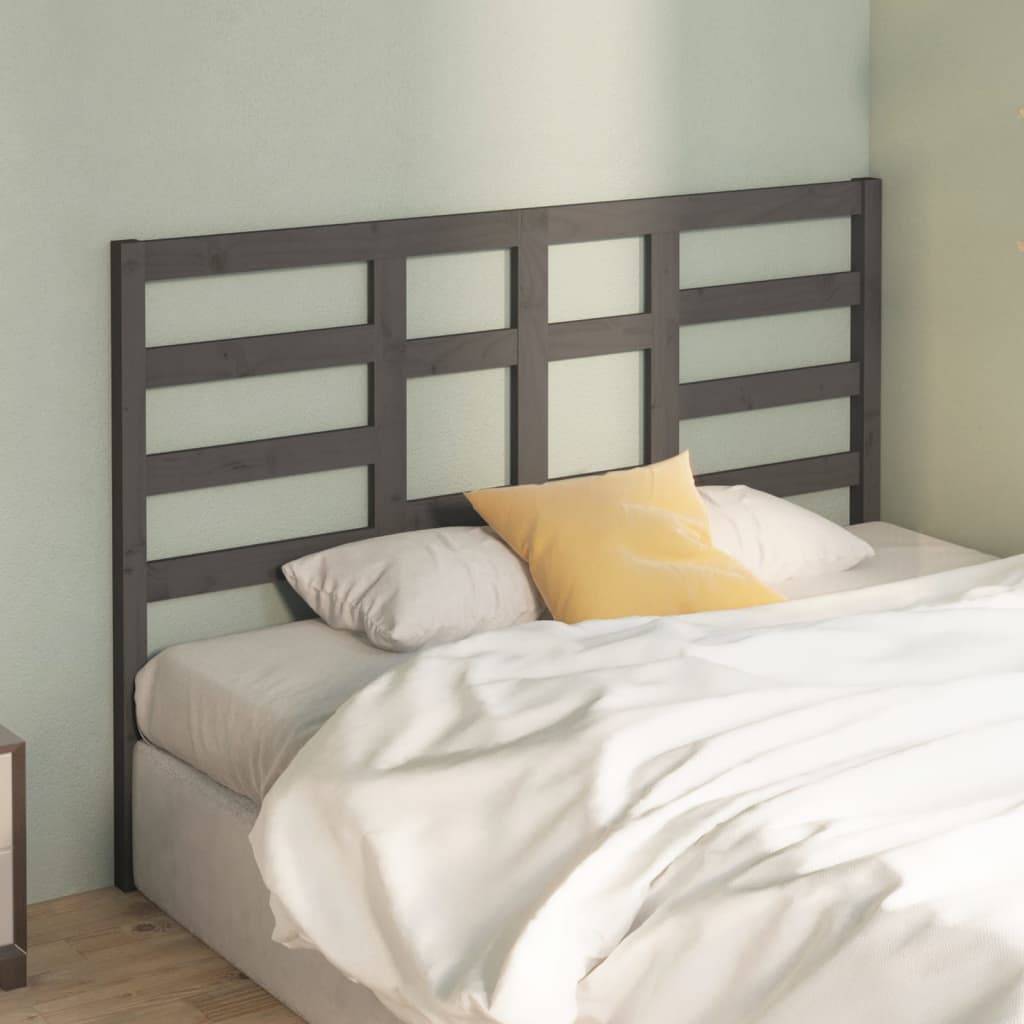 vidaXL Kopfteil Grau 156 x 4 x 104 cm Massivholz Kiefer