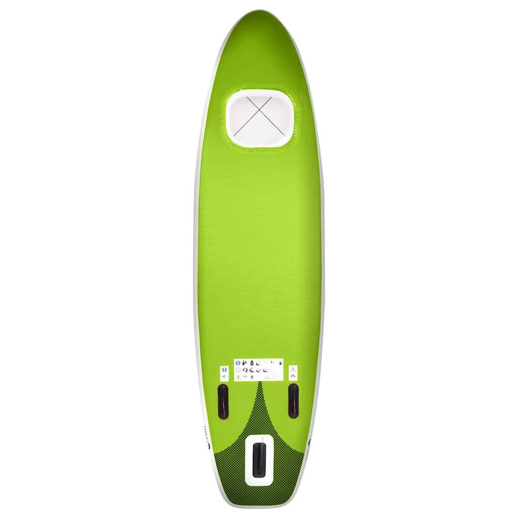 vidaXL SUP-Board-Set Aufblasbar Grün 300x76x10 cm