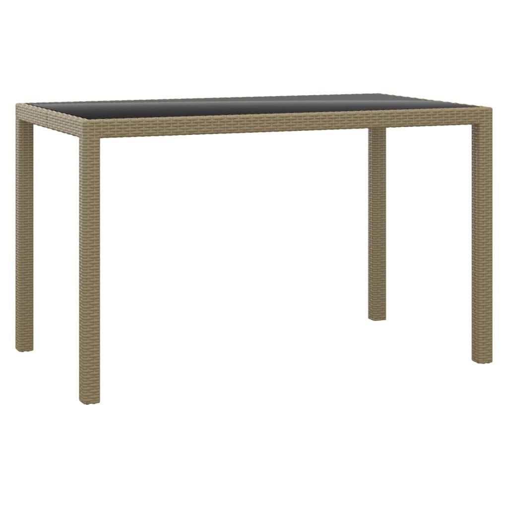 vidaXL 3-tlg. Garten-Essgruppe mit Kissen Poly Rattan Beige