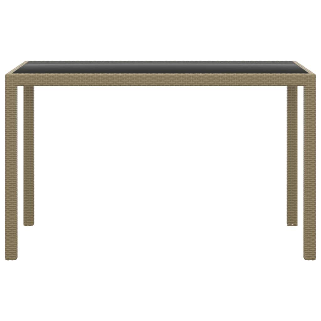 vidaXL 3-tlg. Garten-Essgruppe mit Kissen Poly Rattan Beige