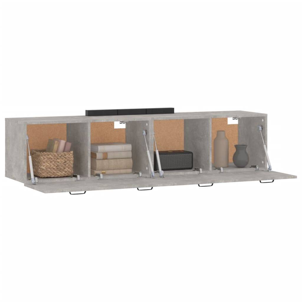vidaXL Wandschränke 2 Stk. Betongrau 60x36,5x35 cm Holzwerkstoff