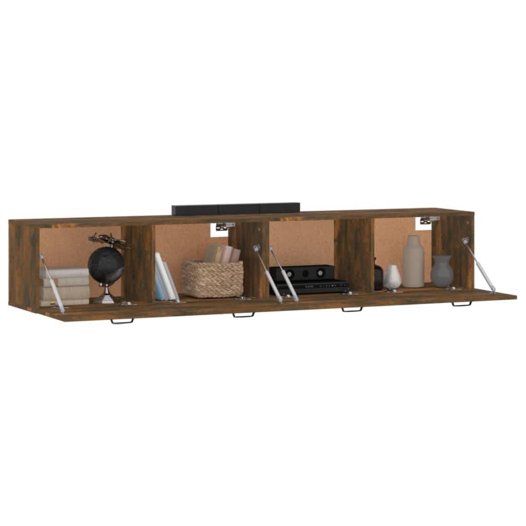 vidaXL Wandschränke 2 Stk. Räuchereiche 100x36,5x35 cm Holzwerkstoff
