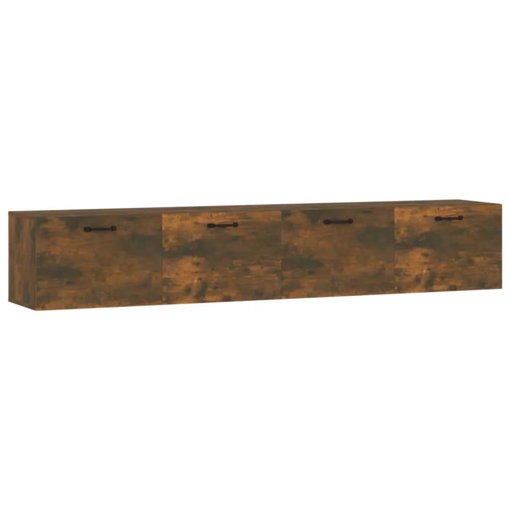 vidaXL Wandschränke 2 Stk. Räuchereiche 100x36,5x35 cm Holzwerkstoff