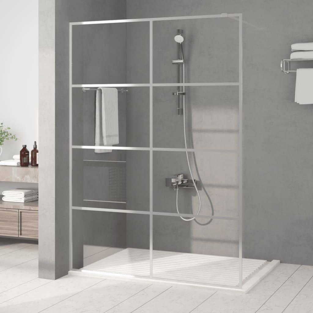 vidaXL Duschwand für Begehbare Dusche Silbern 140x195 cm ESG-Klarglas