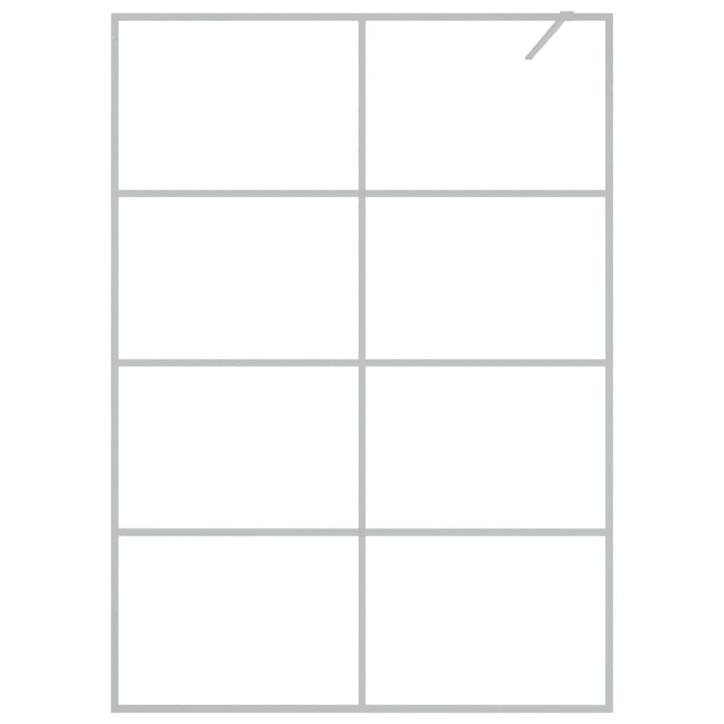 vidaXL Duschwand für Begehbare Dusche Silbern 140x195 cm ESG-Klarglas