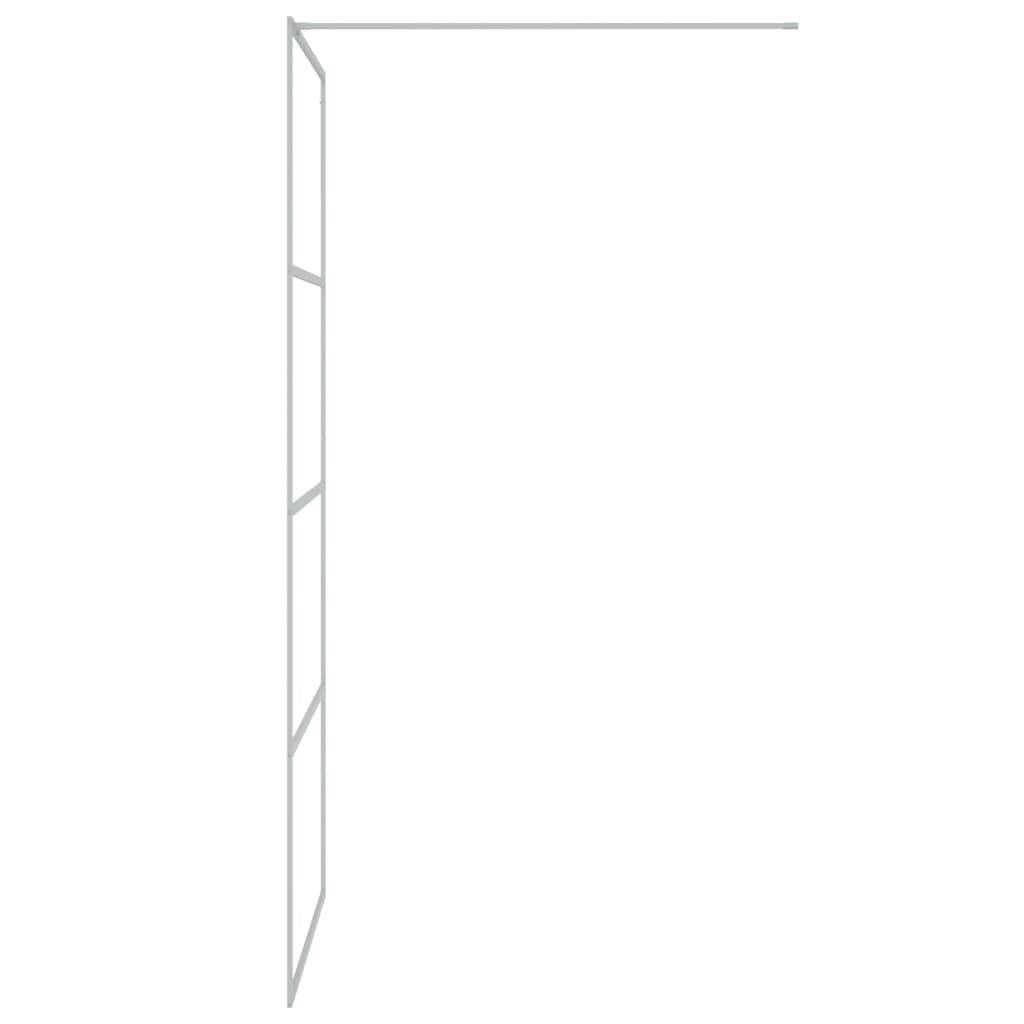 vidaXL Duschwand für Begehbare Dusche Silbern 90x195cm ESG-Klarglas