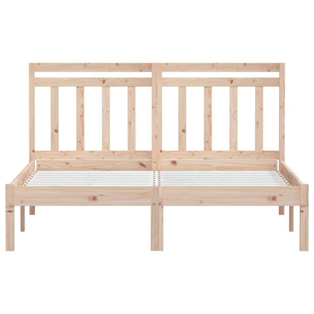 vidaXL Massivholzbett 135x190 cm