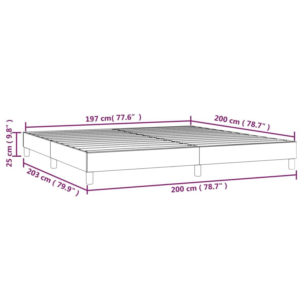 vidaXL Bettgestell Cappuccino-Braun 200x200 cm Kunstleder