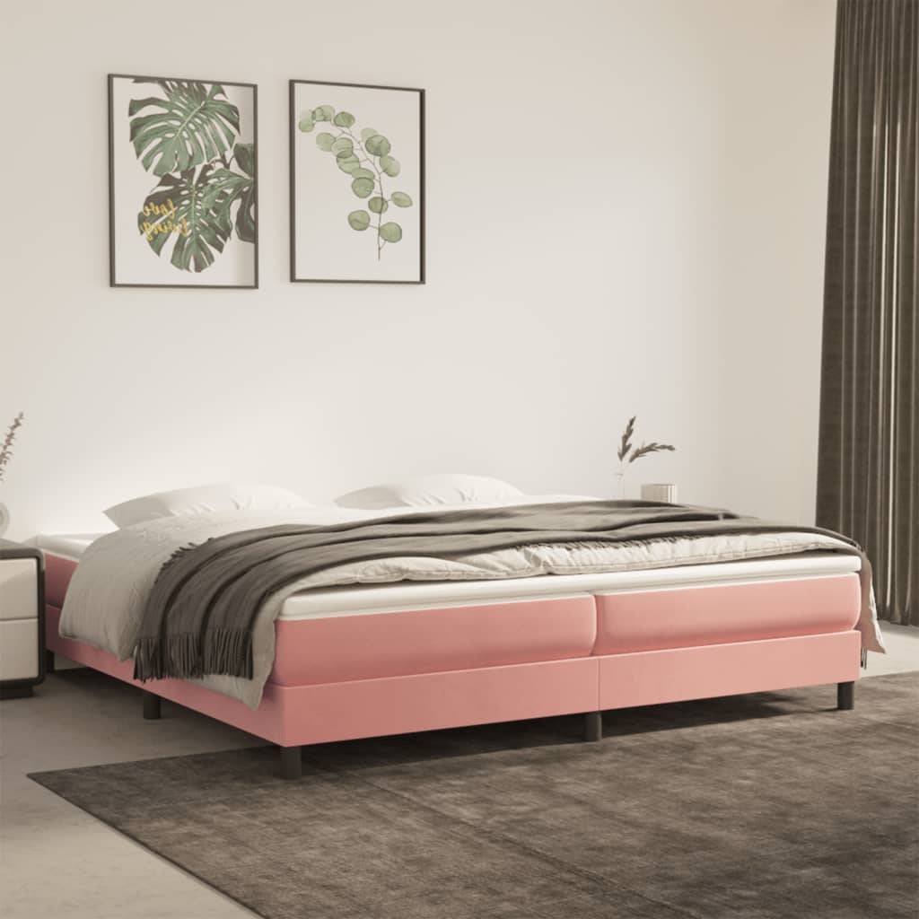 vidaXL Bettgestell Rosa 200x200 cm Samt