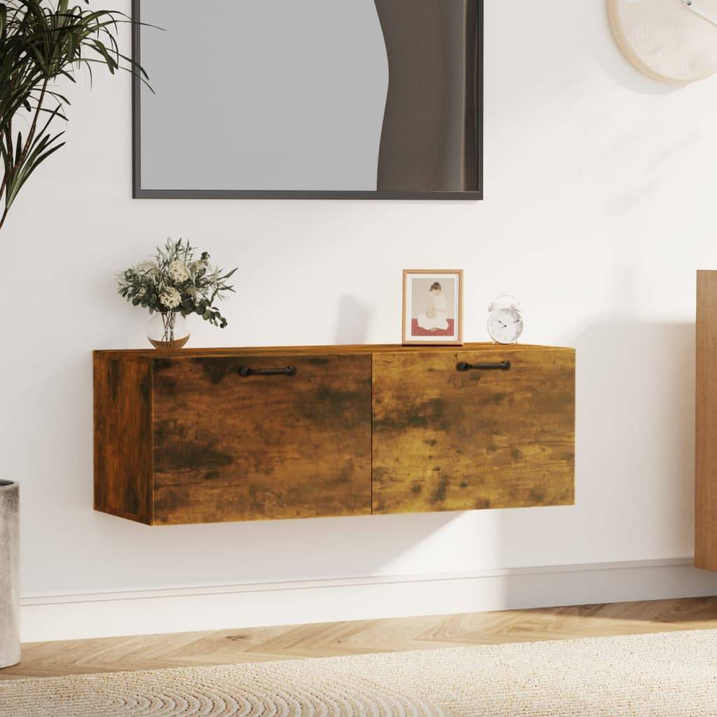 vidaXL Wandschrank Räuchereiche 100x36,5x35 cm Holzwerkstoff