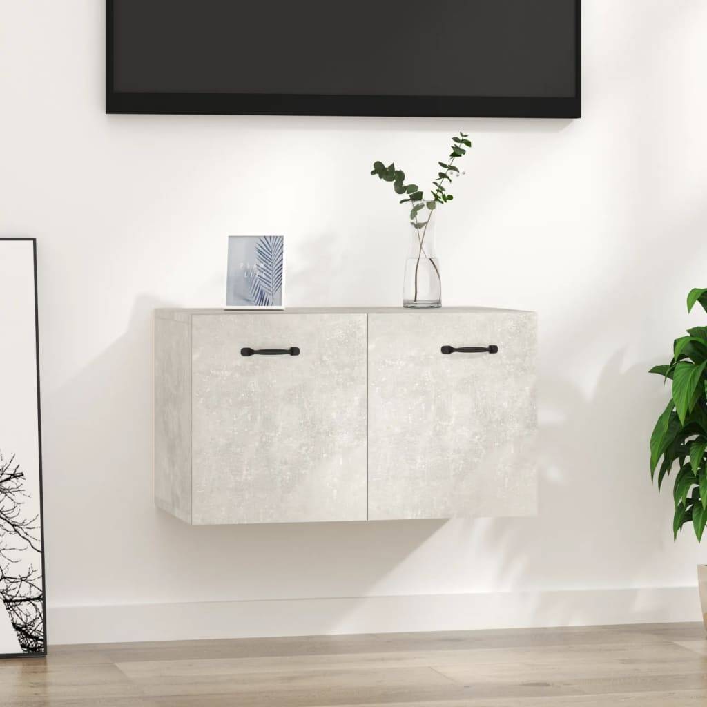 vidaXL Wandschrank Betongrau 60x36,5x35 cm Holzwerkstoff