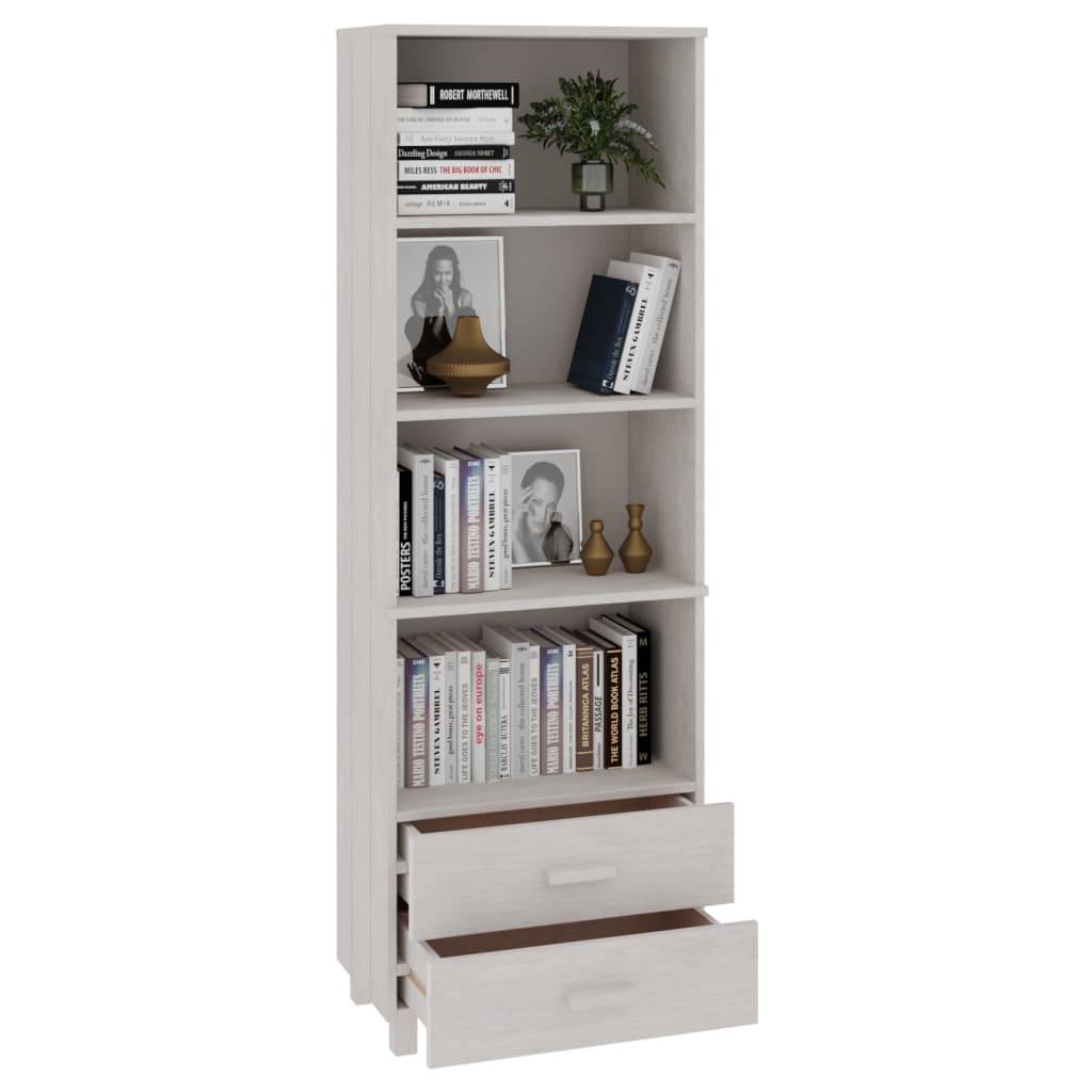 vidaXL Highboard HAMAR Weiß 60x35x180 cm Massivholz Kiefer