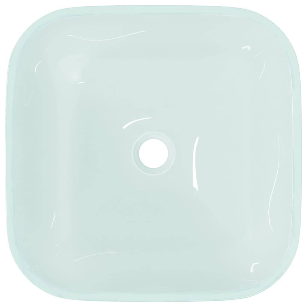 vidaXL Waschbecken Glas 42x42x14 cm Matt
