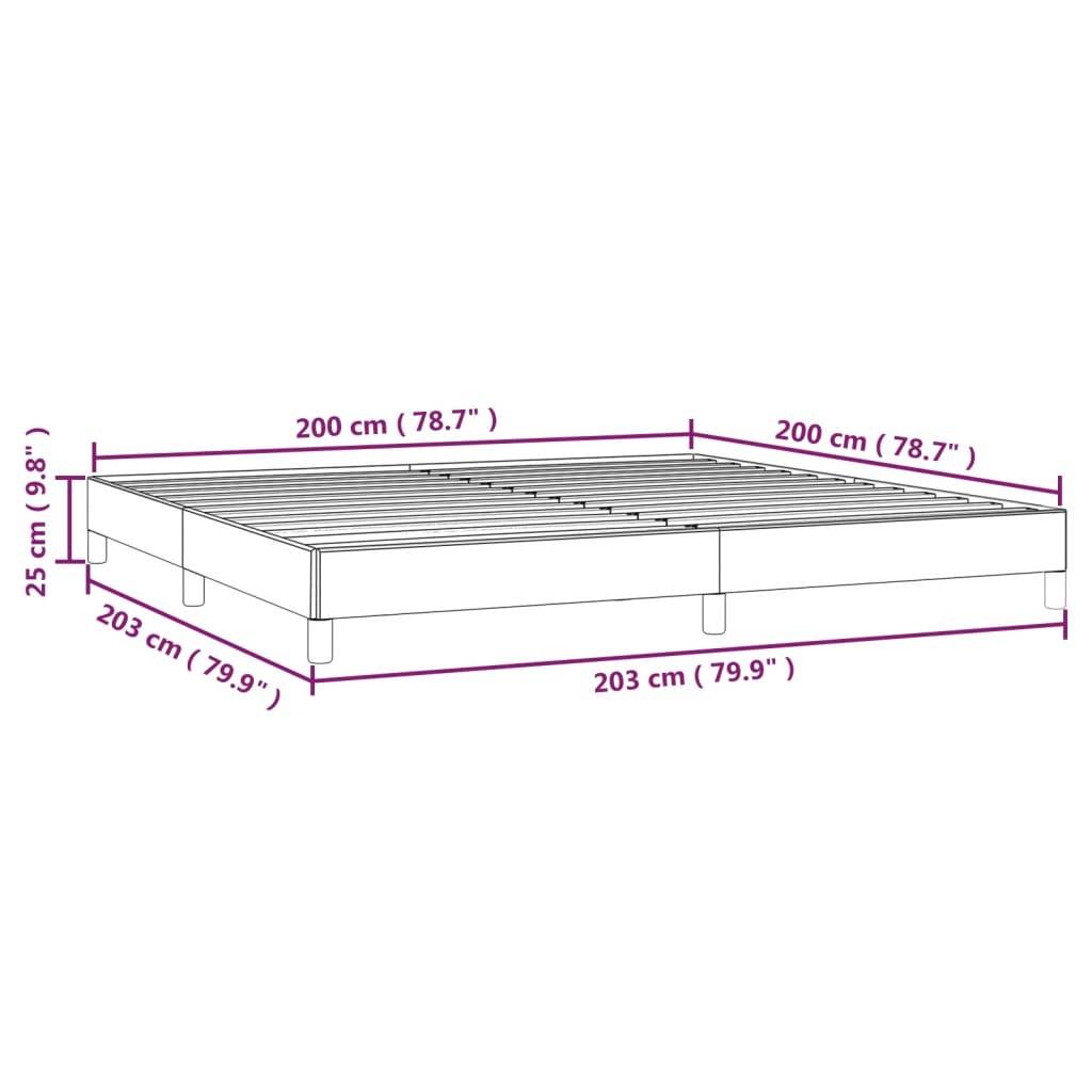 vidaXL Bettgestell ohne Matratze Dunkelbraun 200x200 cm Stoff