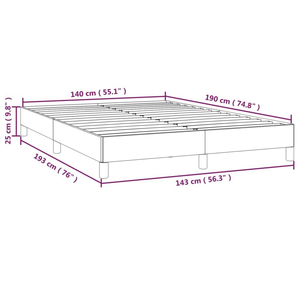 vidaXL Bettgestell Rosa 140x190 cm Samt