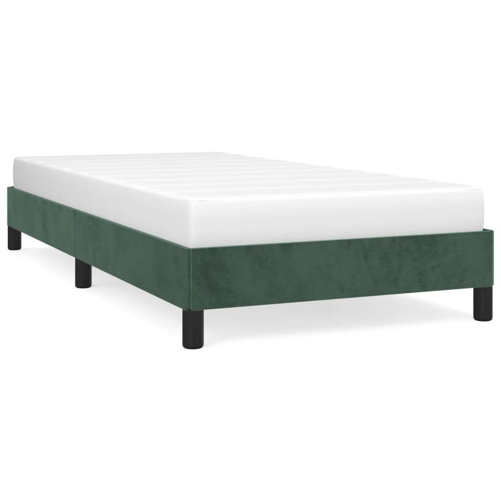 vidaXL Bettgestell ohne Matratze Dunkelgrün 100x200 cm Samt
