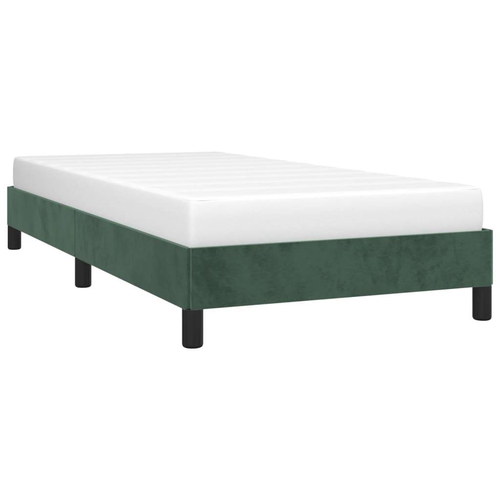 vidaXL Bettgestell ohne Matratze Dunkelgrün 100x200 cm Samt