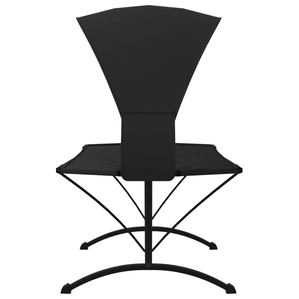 vidaXL Outdoor-Loungebett mit Dach Schwarz Stahl und Oxford-Stoff