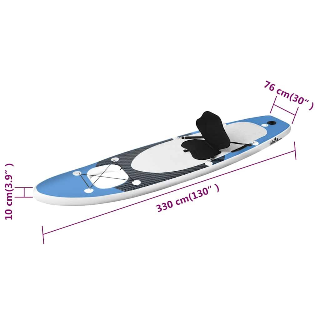 vidaXL SUP-Board-Set Aufblasbar Marineblau 330x76x10 cm