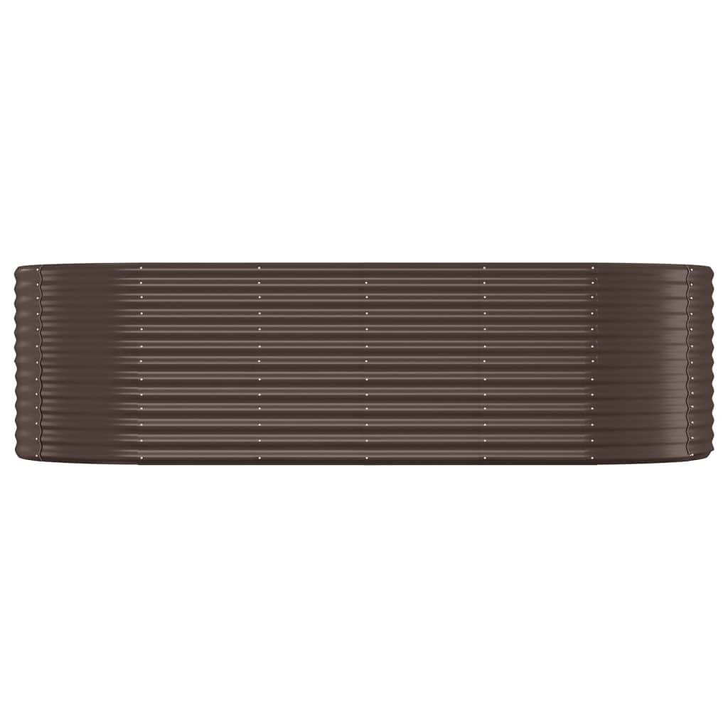 vidaXL Hochbeet Pulverbeschichteter Stahl 249x100x68 cm Braun