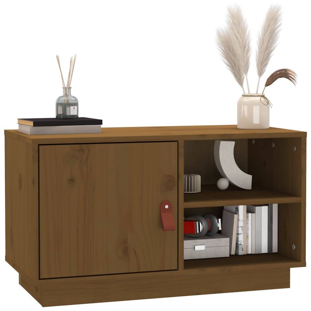 vidaXL TV-Schrank Honigbraun 70x34x40 cm Massivholz Kiefer