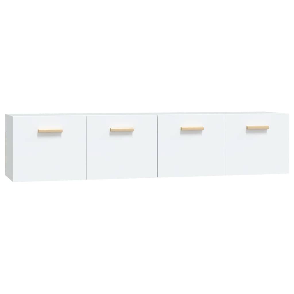 vidaXL Wandschränke 2 Stk. Weiß 80x35x36,5 cm Holzwerkstoff