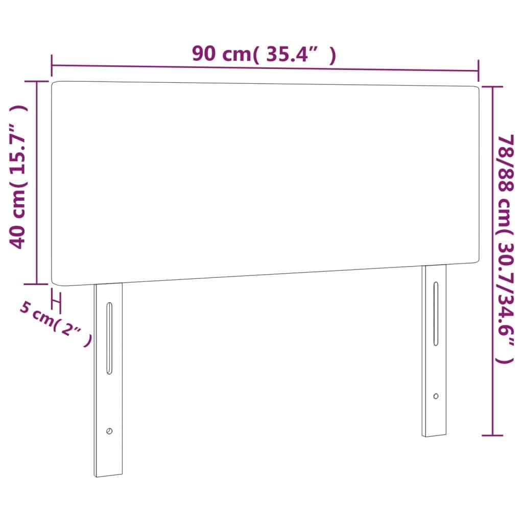 vidaXL LED Kopfteil Dunkelgrün 90x5x78/88 cm Samt