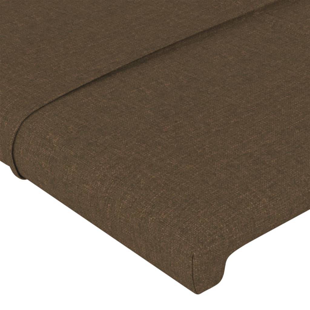 vidaXL Kopfteile 2 Stk. Dunkelbraun 90x5x78/88 cm Stoff