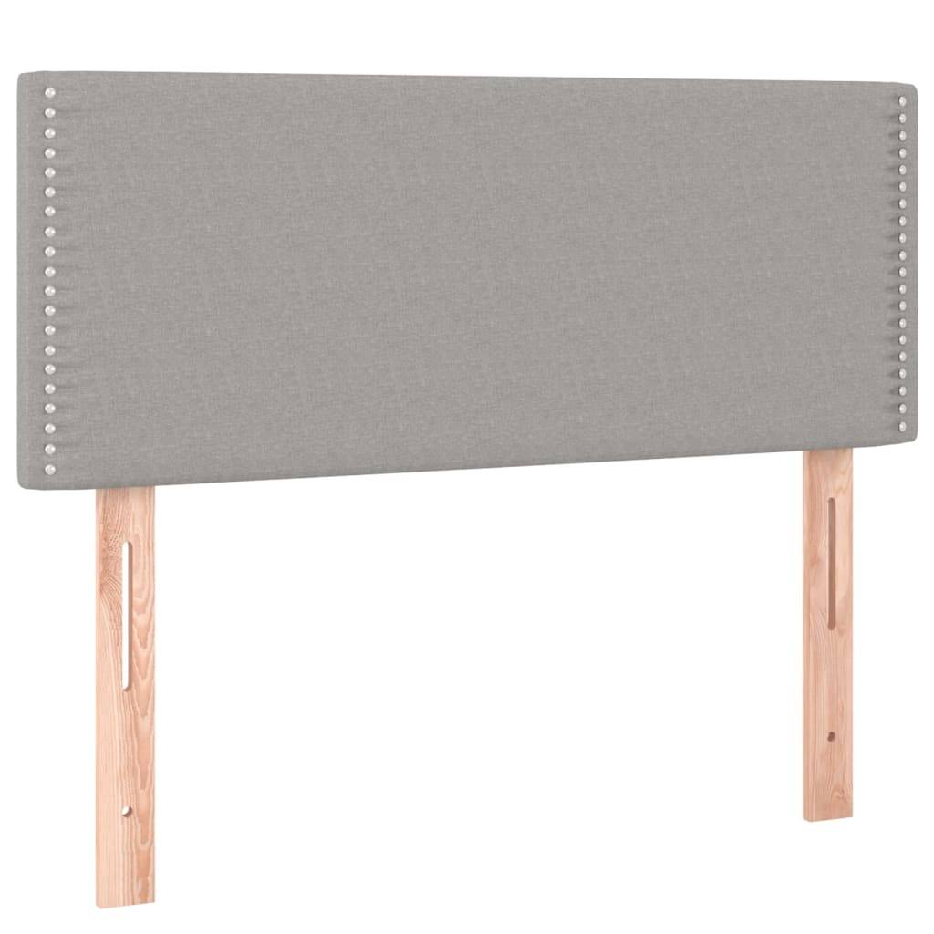 vidaXL LED Kopfteil Hellgrau 100x5x78/88 cm Stoff