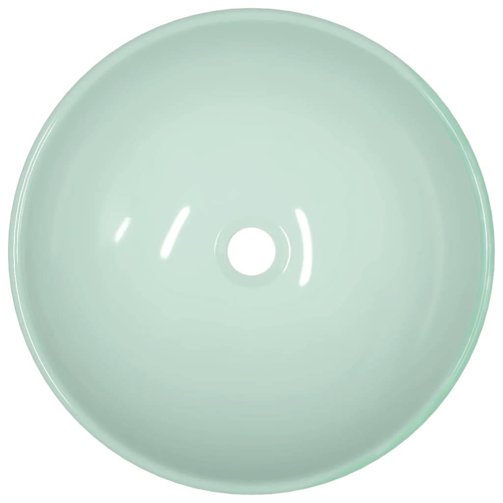 vidaXL Waschbecken Hartglas 42x14 cm Weiß