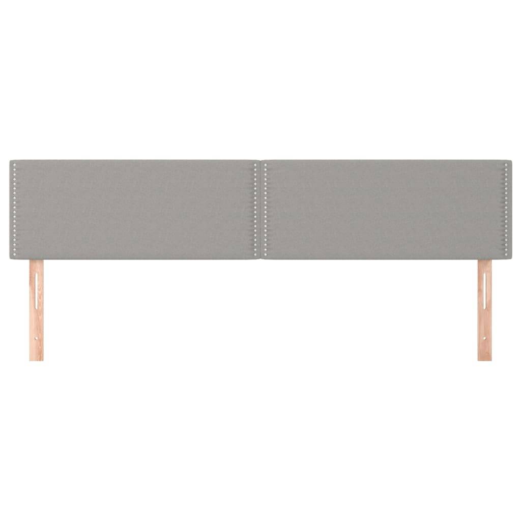 vidaXL Kopfteile 2 Stk. Hellgrau 90x5x78/88 cm Stoff
