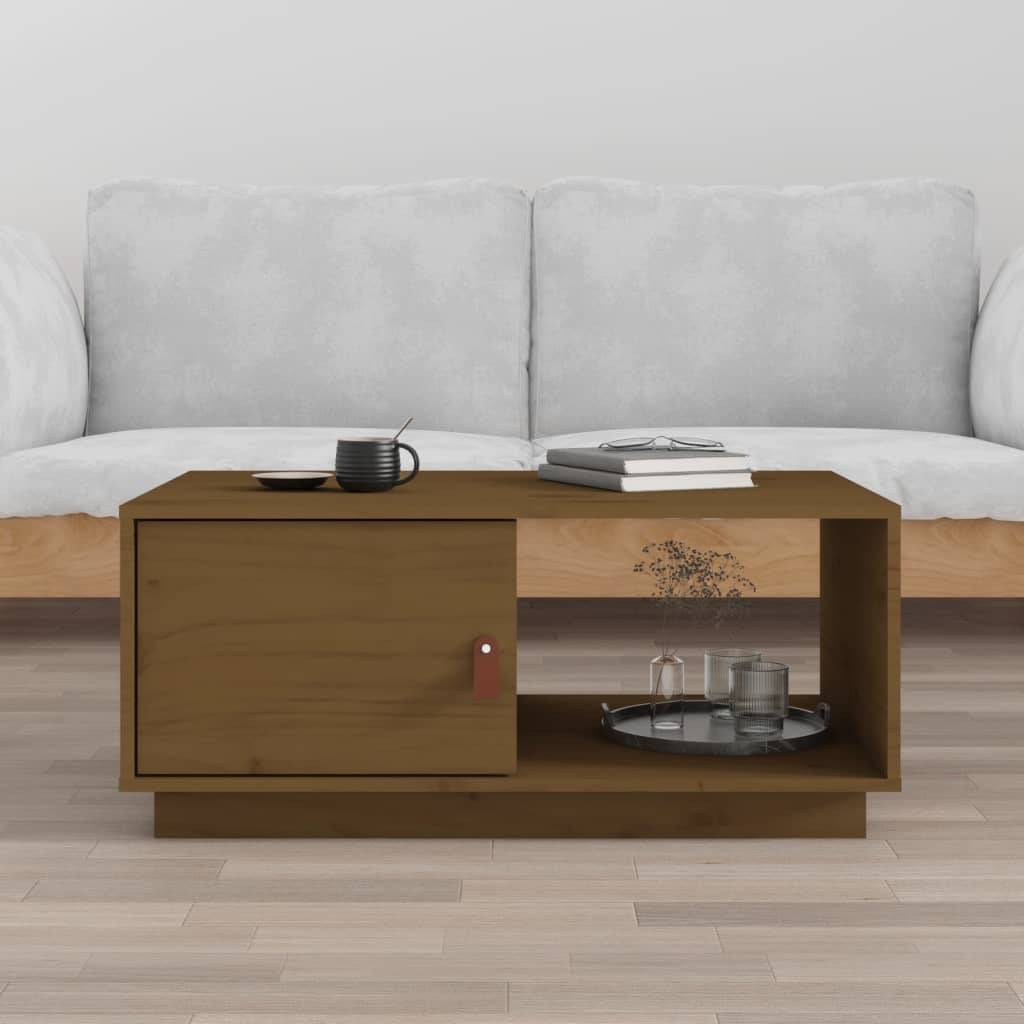 vidaXL Couchtisch Honigbraun 80x50x35,5 cm Massivholz Kiefer