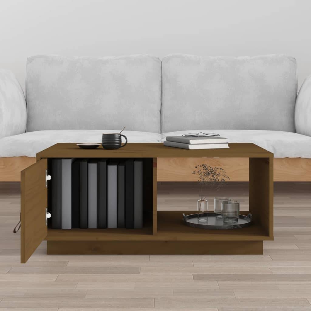 vidaXL Couchtisch Honigbraun 80x50x35,5 cm Massivholz Kiefer
