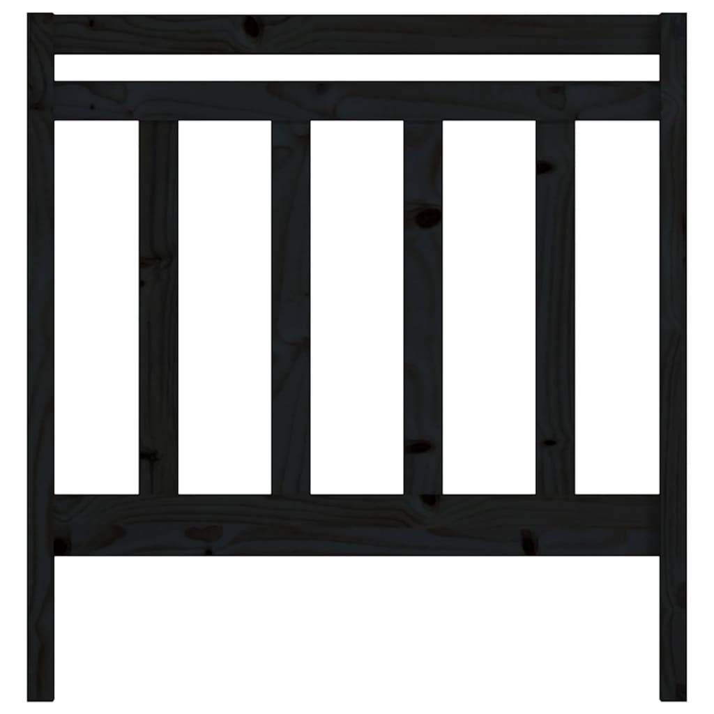 vidaXL Kopfteil Schwarz 95x4x100 cm Massivholz Kiefer