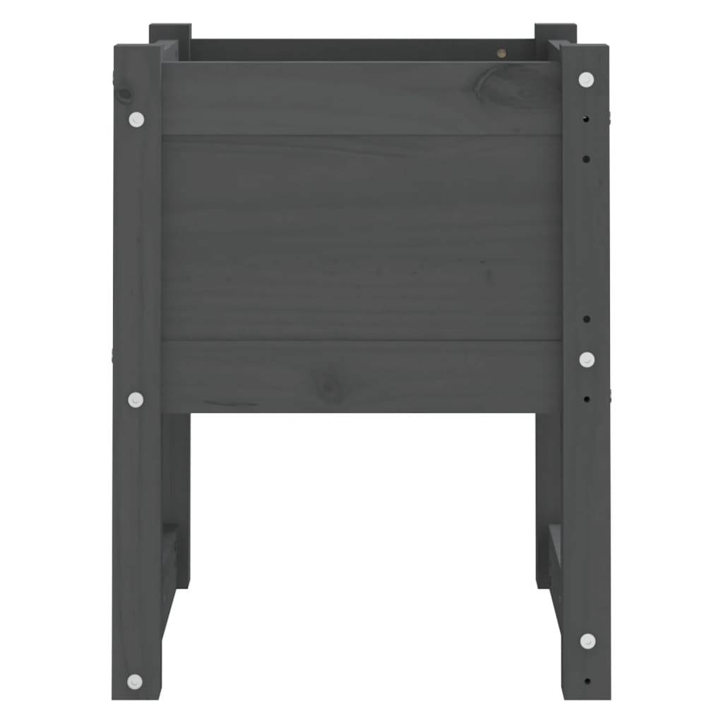 vidaXL Pflanzkübel Grau 40x40x52,5 cm Massivholz Kiefer