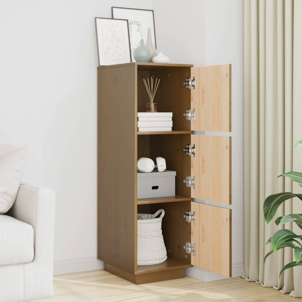 vidaXL Highboard Honigbraun 34x40x108,5 cm Massivholz Kiefer
