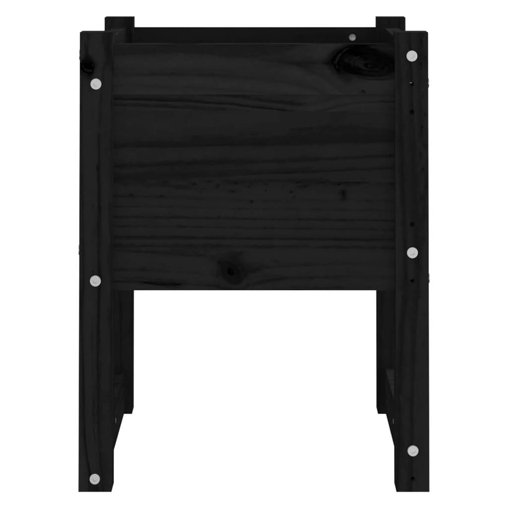 vidaXL Pflanzkübel Schwarz 40x40x52,5 cm Massivholz Kiefer