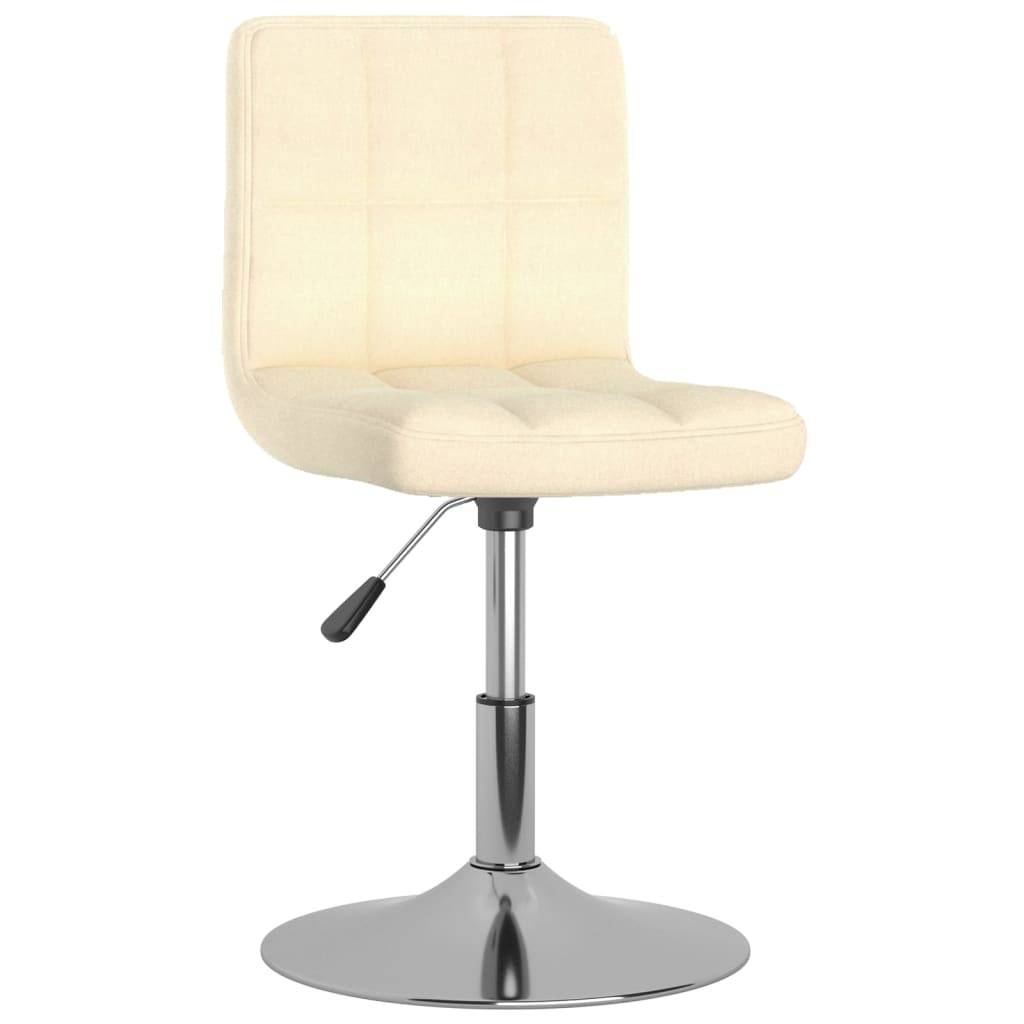 vidaXL Esszimmerstühle 6 Stk. Drehbar Creme Stoff