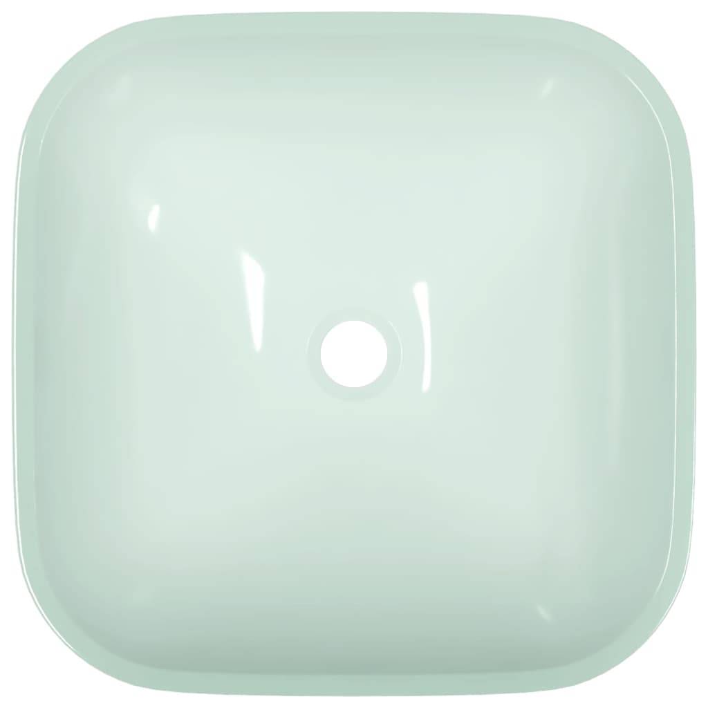 vidaXL Waschbecken Glas 42x42x14 cm Weiß