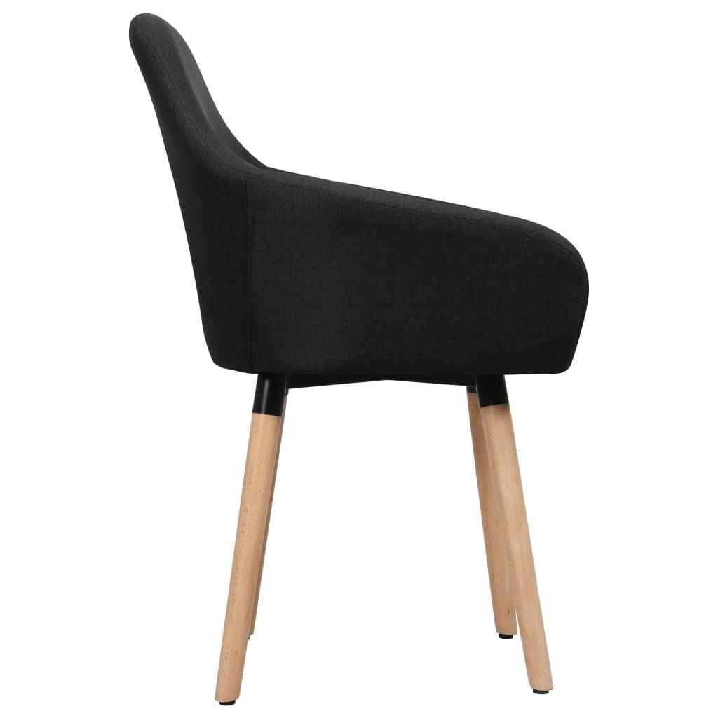 vidaXL Esszimmerstühle 2 Stk. Schwarz Stoff