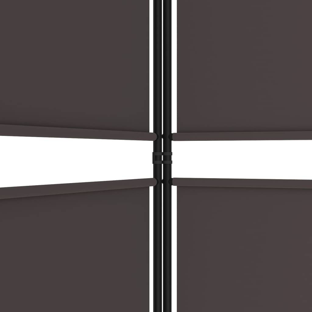 vidaXL 3-tlg. Paravent Braun 150x200 cm Stoff