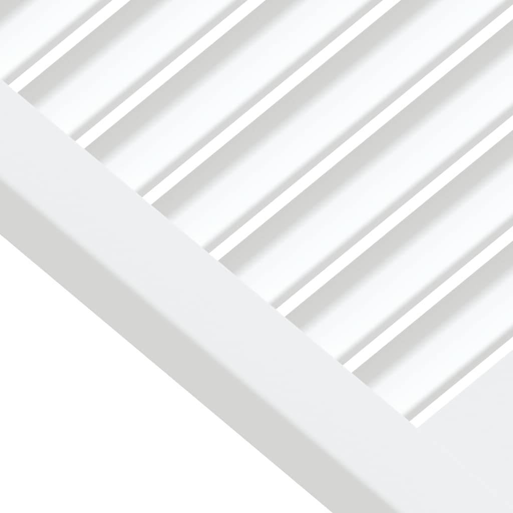 vidaXL Schranktüren Lamellen-Design 4 Stk Weiß 39,5x39,4 cm Massivholz