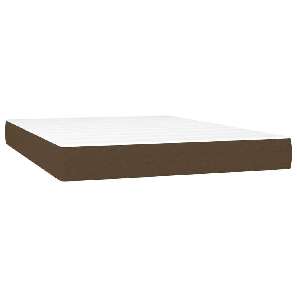 vidaXL Taschenfederkernmatratze Dunkelbraun 140x190x20 cm Stoff